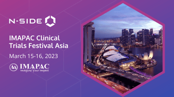 Purple background picture of Singapore with IMAPAC & N-SIDE logos