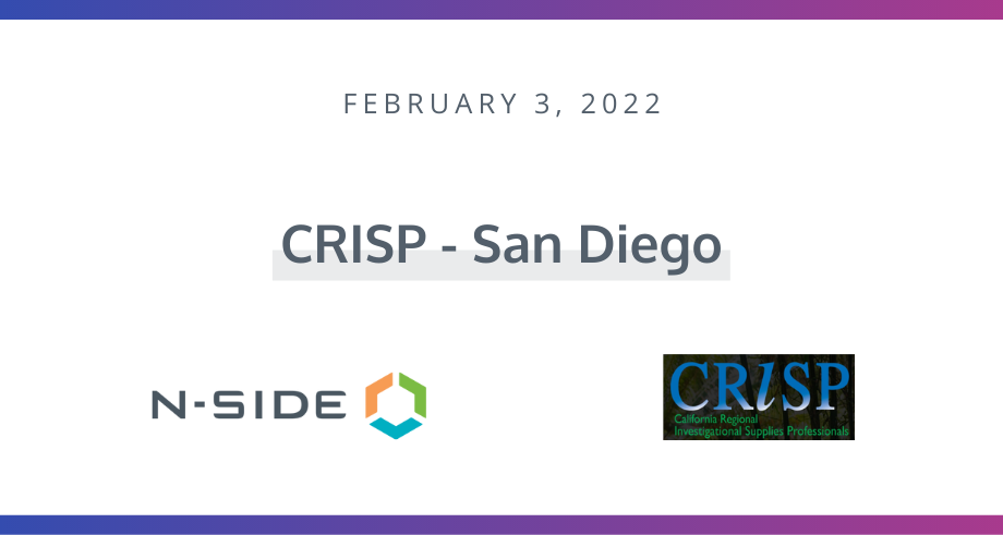 Join the N-SIDE Life Sciences team at CRISP - San Diego!